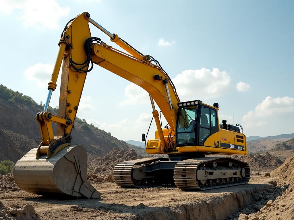 Excavator rental UAE - Crawler excavator for construction